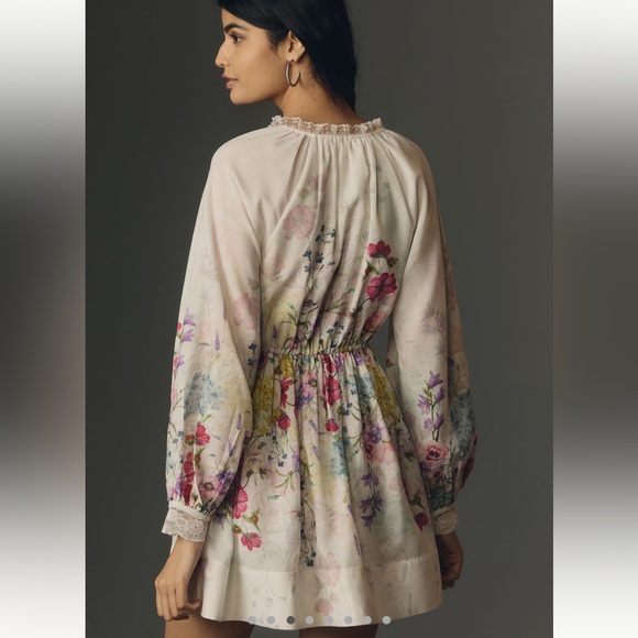 Anthropologie Let Me Be  V neck A-Line mini dress 👗 - Picture 2 of 6